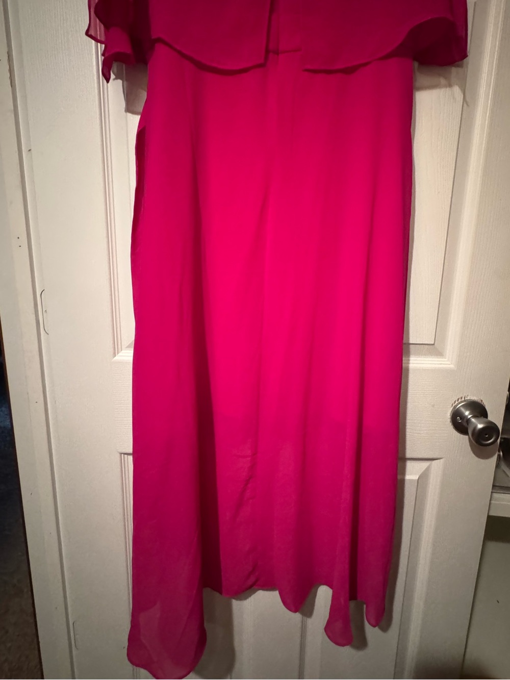 JH Size 16 Bright Pink Women’s Sleeveless Tank Dress w/ chiffon overlay - Picture 10 of 11